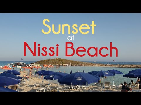 Nissi Beach sunset. Music & happy people