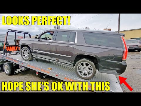 I Bought My Wife A New Escalade With "Structural Damage" For 40% OFF! Cadillac Couldn't Sell It!