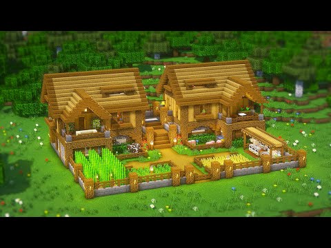 Minecraft Survival House Building Tutorial 1.20 - Build a Large House in Minecraft Survival Tutorial