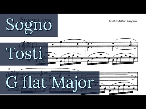 Sogno G flat Major Piano Accompaniment Karaoke Paolo Tosti Middle/Low Voice