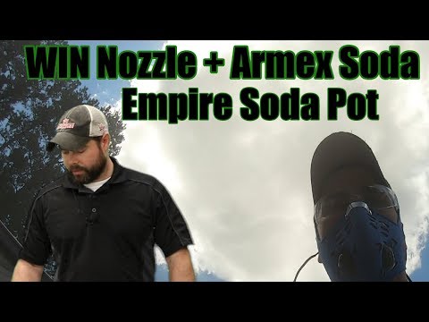 WIN Sandblast Nozzle with Armex Soda with Empire Soda Pot