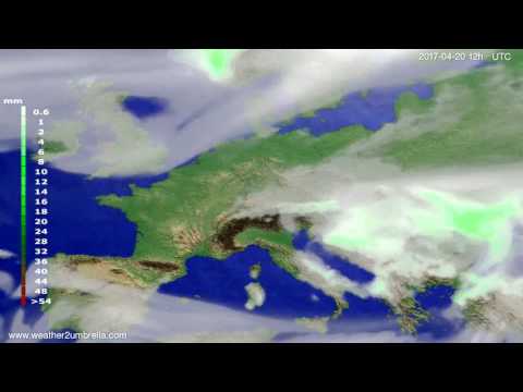 Precipitation forecast Europe 2017-04-18