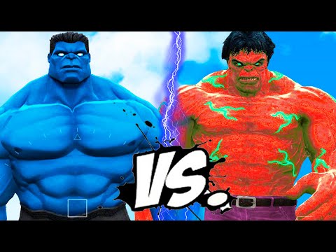 Red Hulk (Savage) vs Blue Hulk - Who is most Stongest Hulk? | Giant Blue Hulk vs Angry Savage Hulk