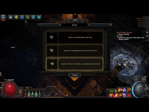 Recieve 1 Mirror of Kalandra on completing the Sanctum