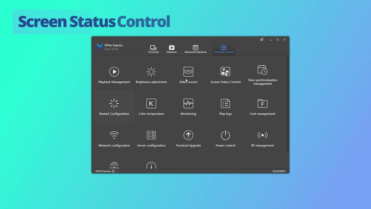08 Screen Status Control & Restart Configuration & Color Temperature & Monitoring (Async Mode)