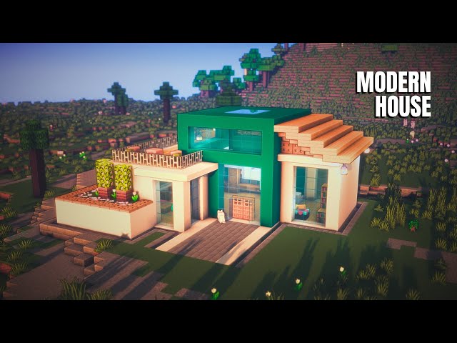 Modern House Cyan #4 Minecraft Map