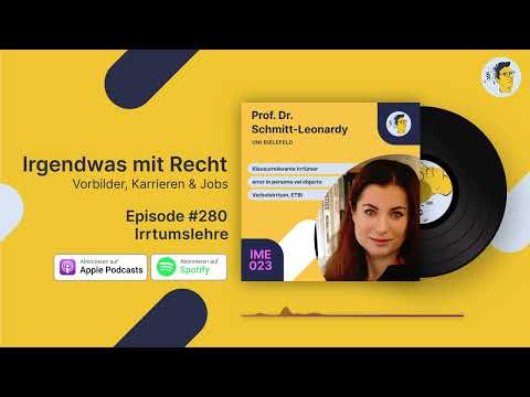 Jura-Podcast IMR280: Klausurrelevante Irrtümer im Strafrecht, error in persona vel objecto