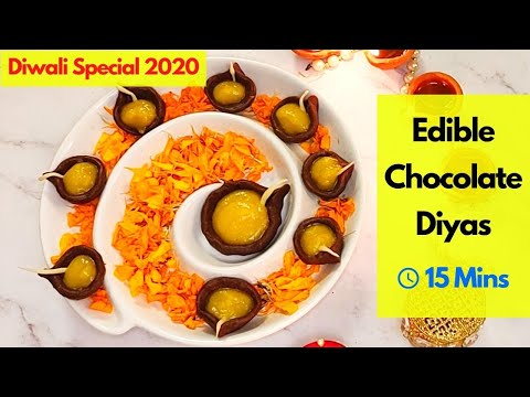 Edible Chocolate Diya for Diwali |  How to Make Chocolate Diya at home #Diwali