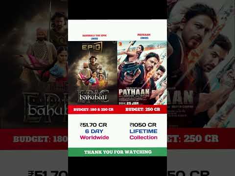 Bahubali the epic vs pathaan box office collection comparison #sharukhkhan #prabhas #viral #shorts