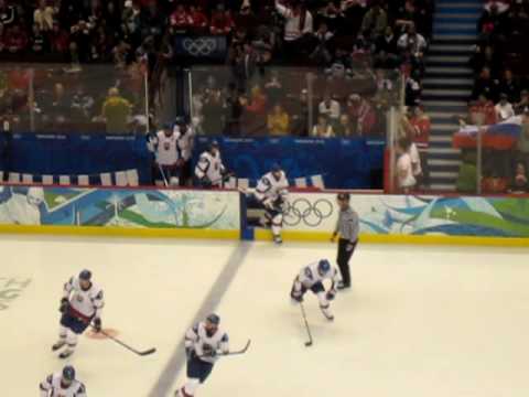 Vancouver Olympics Men's Hockey Slovakia vs. Latvia entrance