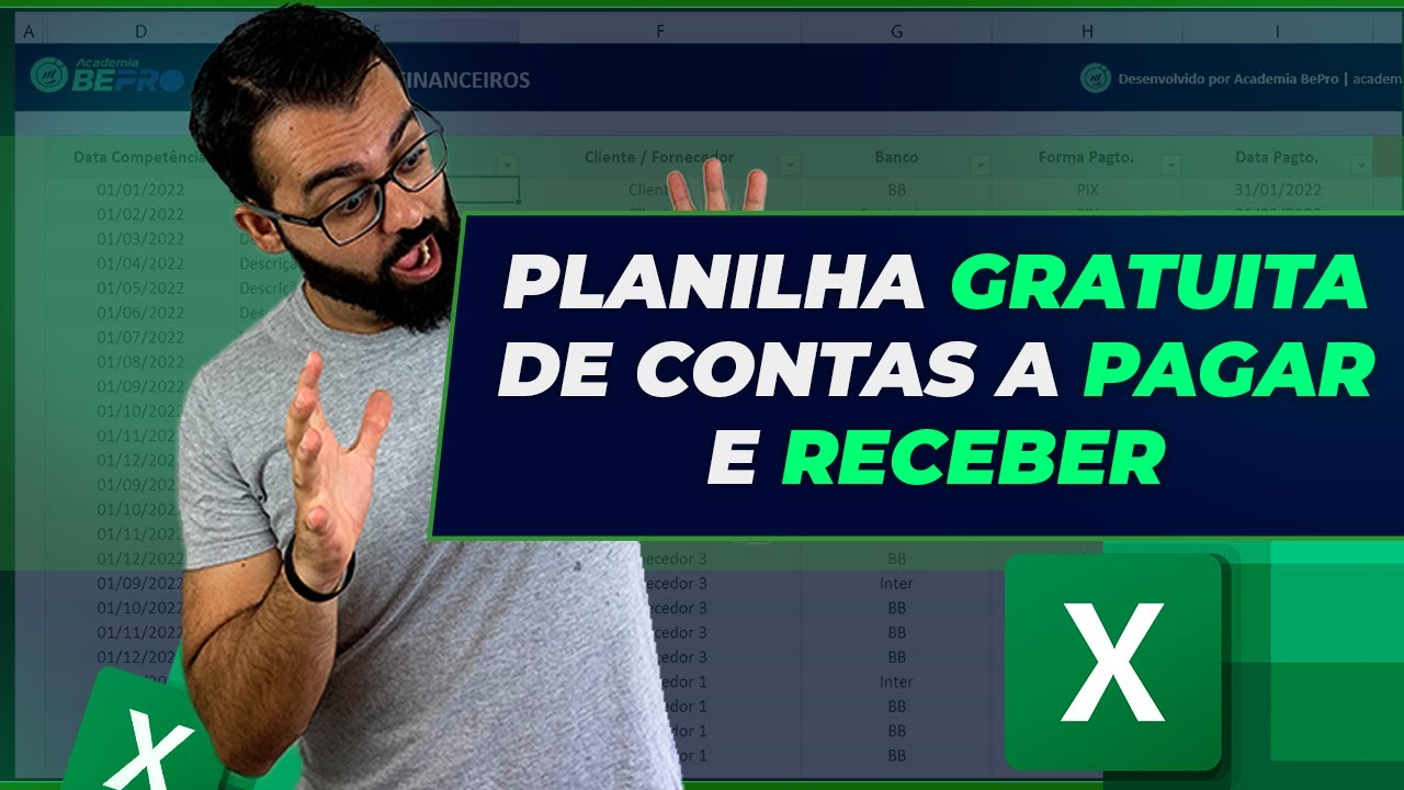 Planilha Pronta de Contas a Pagar e Receber no Excel | Planilha Grátis