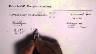 Rationalize Denominator with Imaginary Part in Complex Number