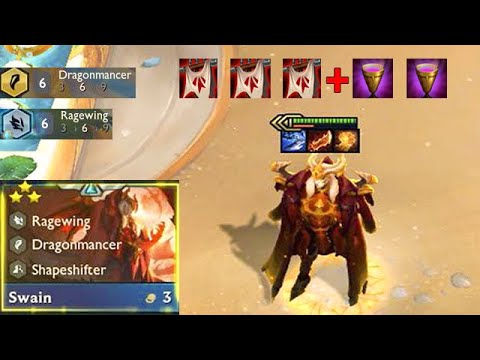 3 Star Swain ⭐️⭐️⭐️, 6 Dragonmancer 6 Ragewing - TFT Set 7