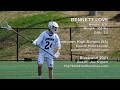 Bennett Love (2021) Sophomore Lacrosse Highlights 2019