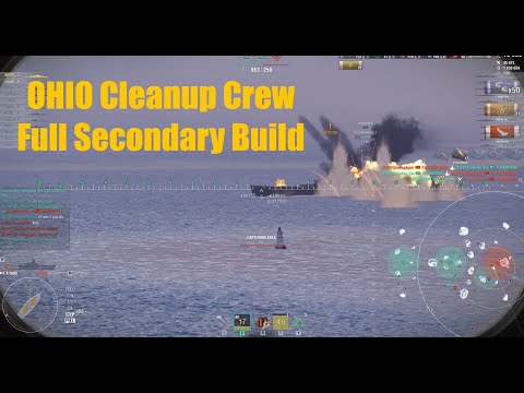 Ohio Full Secondary Build Best Cleanup BB | World of Warships