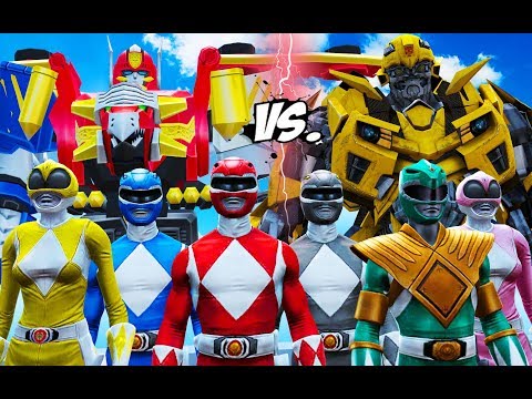 POWER RANGERS VS BUMBLEBEE (Transformers) Video