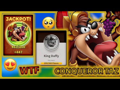 CONQUEROR TAZ unlocked! INSANE JACKPOT and UNLUCKY at the same time! - Looney Tunes World of Mayhem