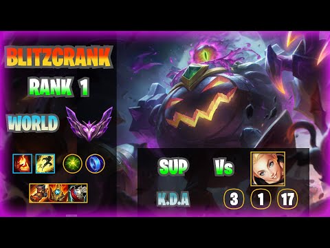 Blitzcrank Support vs Lux - Rank 1 World Patch 12.9