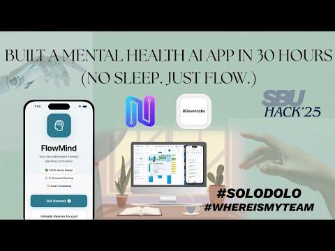Flowmind - Mental Health AI Wellness App (SBU Hack'25) - Demo
