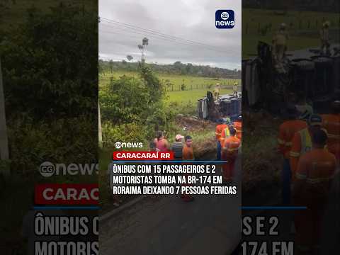 acidente na br-174 em Roraima deixa 7 pessoas feridas