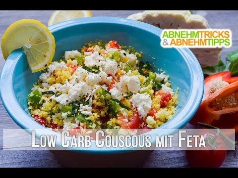 Schneller & Bunter Low Carb Couscous mit Feta Rezept / Kochvideo