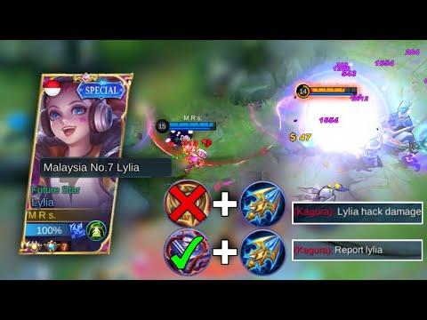 HACK DAMAGE! LYLIA NEW COMBO ITEM 2021, BUILD LYLIA TERSAKIT SEASON 22 - MLBB