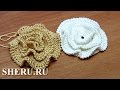 How to Crochet Ruche Petal Flower Урок 16 часть 1 Вязание ...