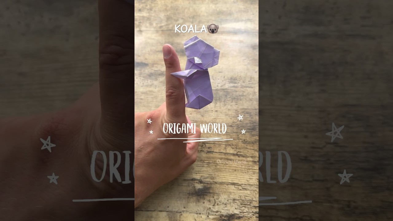 ORIGAMI KOALA EASY TUTORIAL STEP BY STEP | HOW TO MAKE ORIGAMI KOALA PAPER CUTE ANIMAL | DIY ORIGAMI