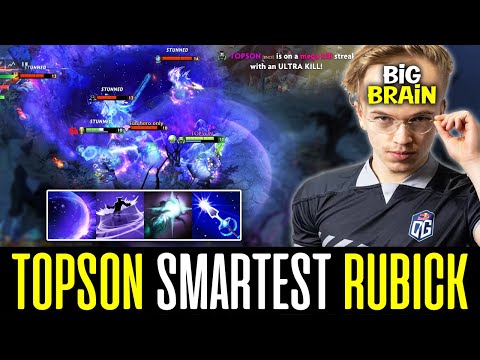 Topson BIG BRAIN RUBICK Mid - First Build AGHANIM's SCEPTER DOTA 2