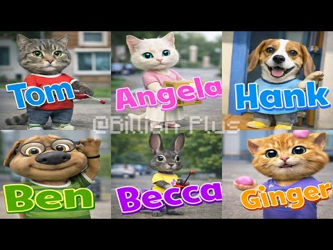 All 6 Characters in Real Life My Talking Tom Friends 2 All Trailers Animation Angela Hank Ben Ginger
