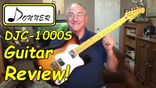 Video thumbnail for Donner DJC 1000S Jazz Thinline Semi-hollow Body Electric Guitar Review by Steve's Strings
