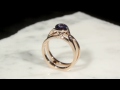 video - Pear Swirl Scaffold Engagement Ring 