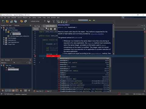 Basic Java Subtraction Using Netbeans Ide