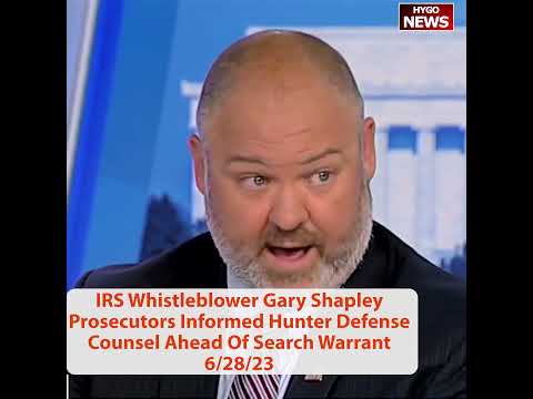 IRS Whistleblower Shapley: Prosecutors Tipped Hunter Defense Before Search Warrant — "Ruined Our Chance"