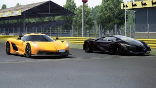 Koenigsegg Jesko Absolut vs Lamborghini Celestial at Monza Full Course