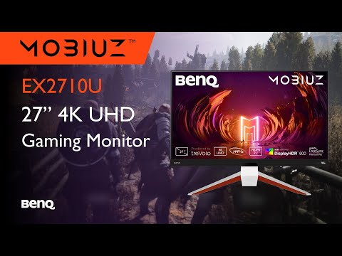 Monitorius BenQ EX2710U | 27" MOBIUZ/Gaming/IPS/4K(3840 x 2160)/ 144 Hz /16:9/HDRi vaizdas ir tikras „treVolo“ garsas video