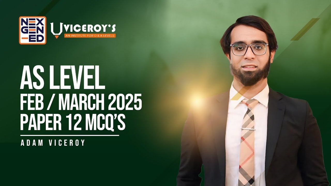 AS level Accounting 9706 | F/M 2025 P12 MCQ's | Adam Viceroy