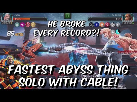 FASTEST Abyss of Legends Thing SOLO with CABLE?! - Apocalypse Synergy - Marvel Contest of Champions