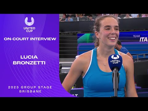 Lucia Bronzetti On-Court Interview | United Cup 2023 Group E