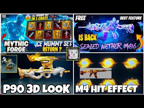 🔴FINALLY NEW M416 HIT EFFECT REVEAL😱 | NEW P90 SKIN 3D LEAKS😍 | MUMMY M416 & MUMMY SET RETURN✅