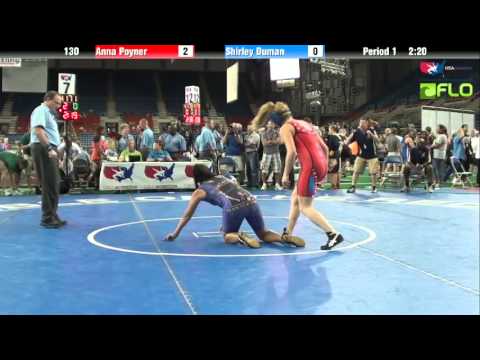 Junior WM 130 - Anna Poyner (Iowa) vs. Shirley Duman (New York)