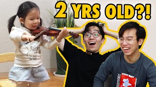 Professional Violinists React to a 2-Year-Old PRODIGY Progress Video