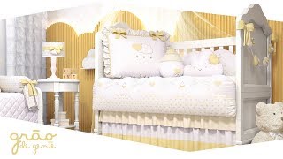 Quarto de bebê Chuva de Amor Amarelo - Grão de Gente
