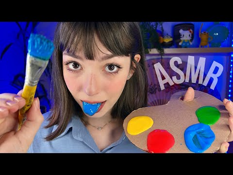 ASMR SPIT PAINTING COM TINTA COMESTÍVEL 🎨