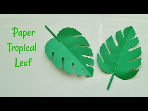 Paper Tropical Leaf | How To Make Tropical Leaf | Paper Leaves Cutting | DIY | Diary Of Art