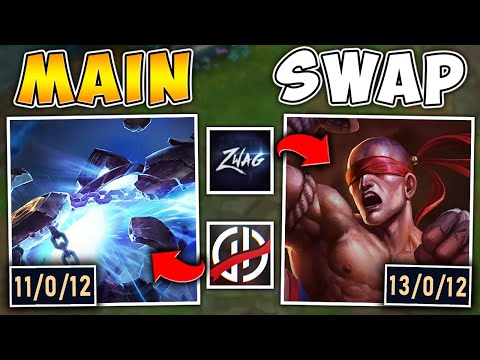 WE SWAPPED MAINS AND HAD A PERFECT GAME! (WHO PLAYED BETTER?) - League of Legends