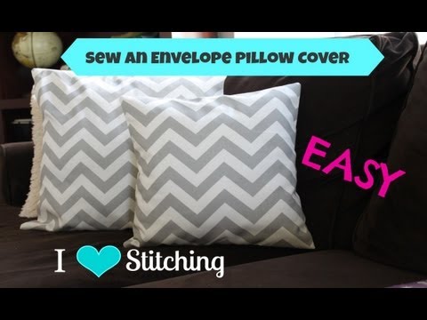 Part of a video titled Sew an Envelope Pillow Cover: Beginner - YouTube