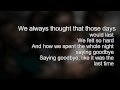 "Saying Goodbye" - Every Avenue (Lyrics on ...