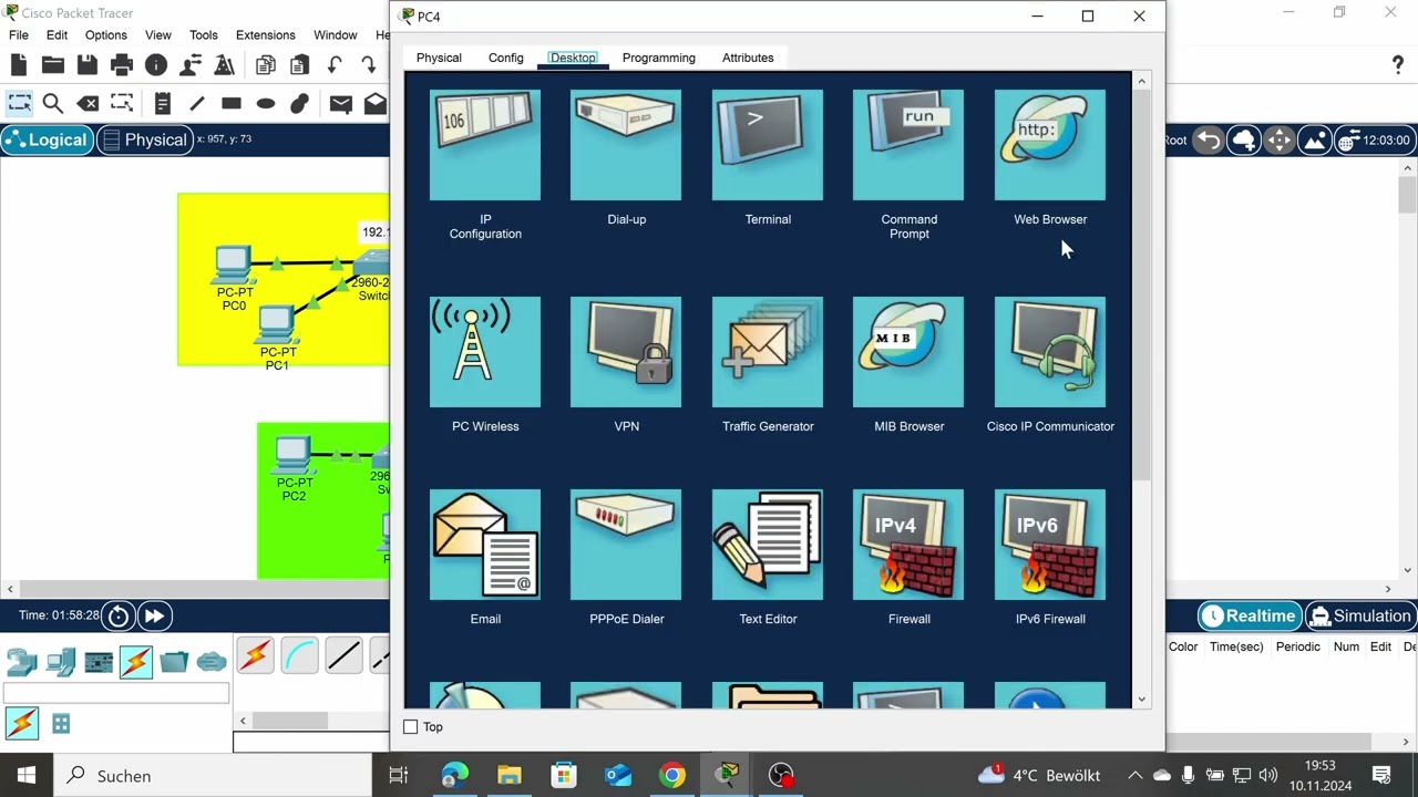 Configuration routeur Cisco en serveur DHCP pour 4 réseaux