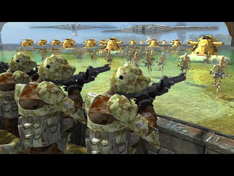 Largest Clone Wars BEACH DEFENSE Ever! - Gates of Hell: Star Wars Mod